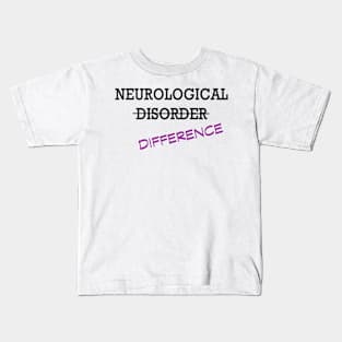 Neurological Difference- Purple Kids T-Shirt